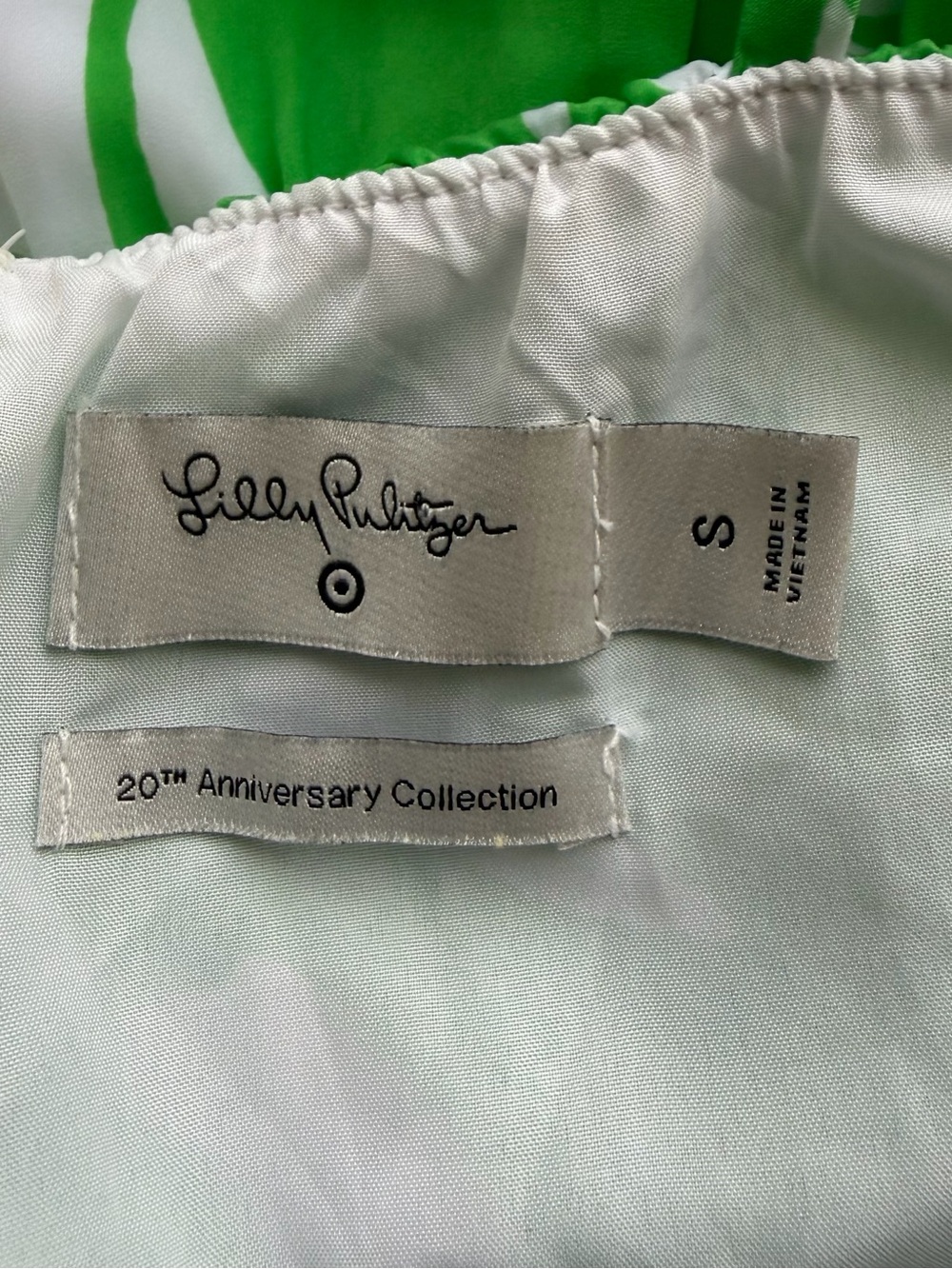 Lilly Pulitzer Green and White Tropical-Print Wide-Leg Jumpsuit Size S - Picture 5 of 8